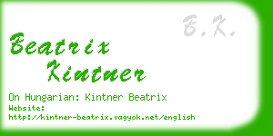 beatrix kintner business card